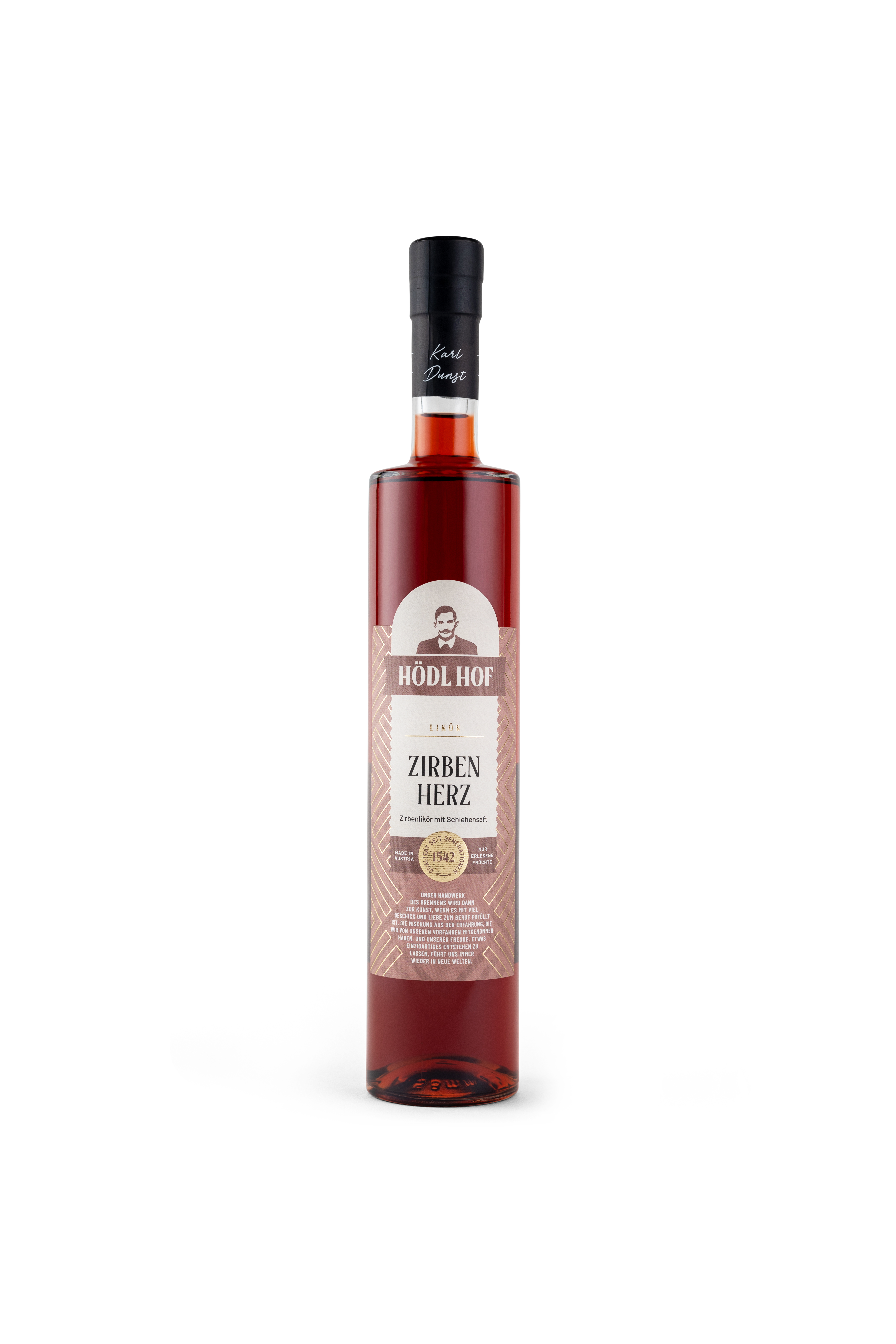 H&ouml;dl Hof Zirbenherz 0,5l Freisteller